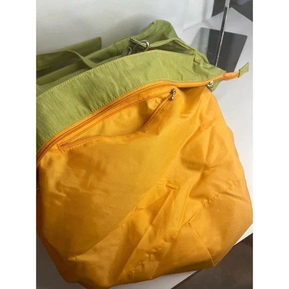 NEW Baggallini XL Hampton Bright Green/Orange Satchel Travel Gym Carry All TBag - Picture 10 of 14